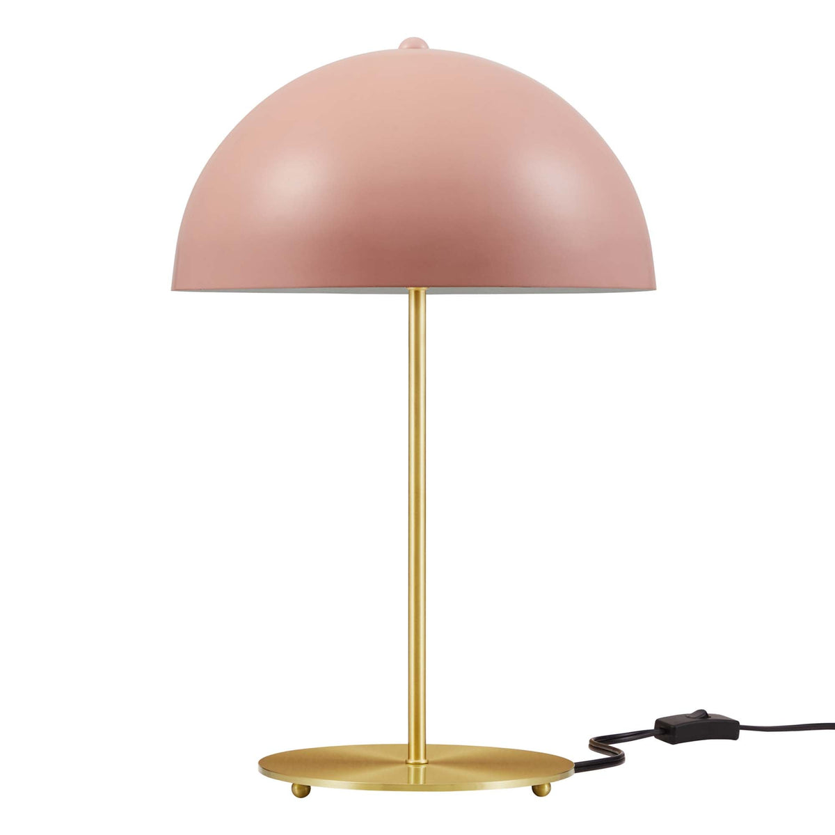 Ideal Pink/Satin Brass Metal Table Lamp - Ornate Home