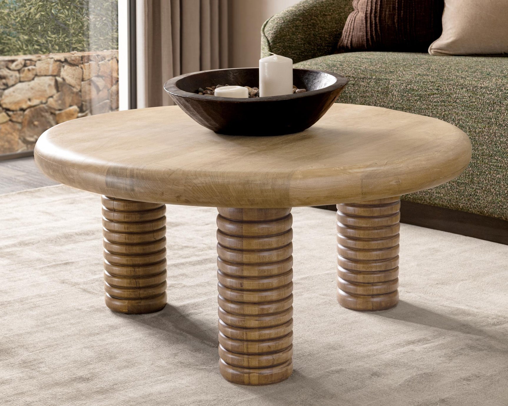 Ilaria Sand Washed Coffee Table - Ornate Home