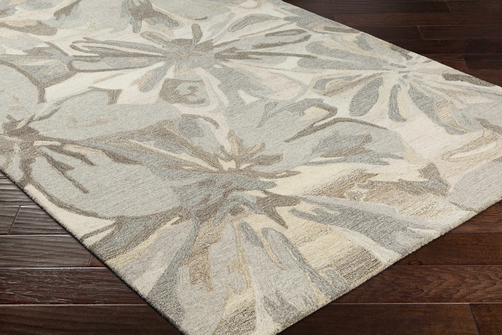 Ilfeld Athena Beige Floral Wool Rug - Ornate Home