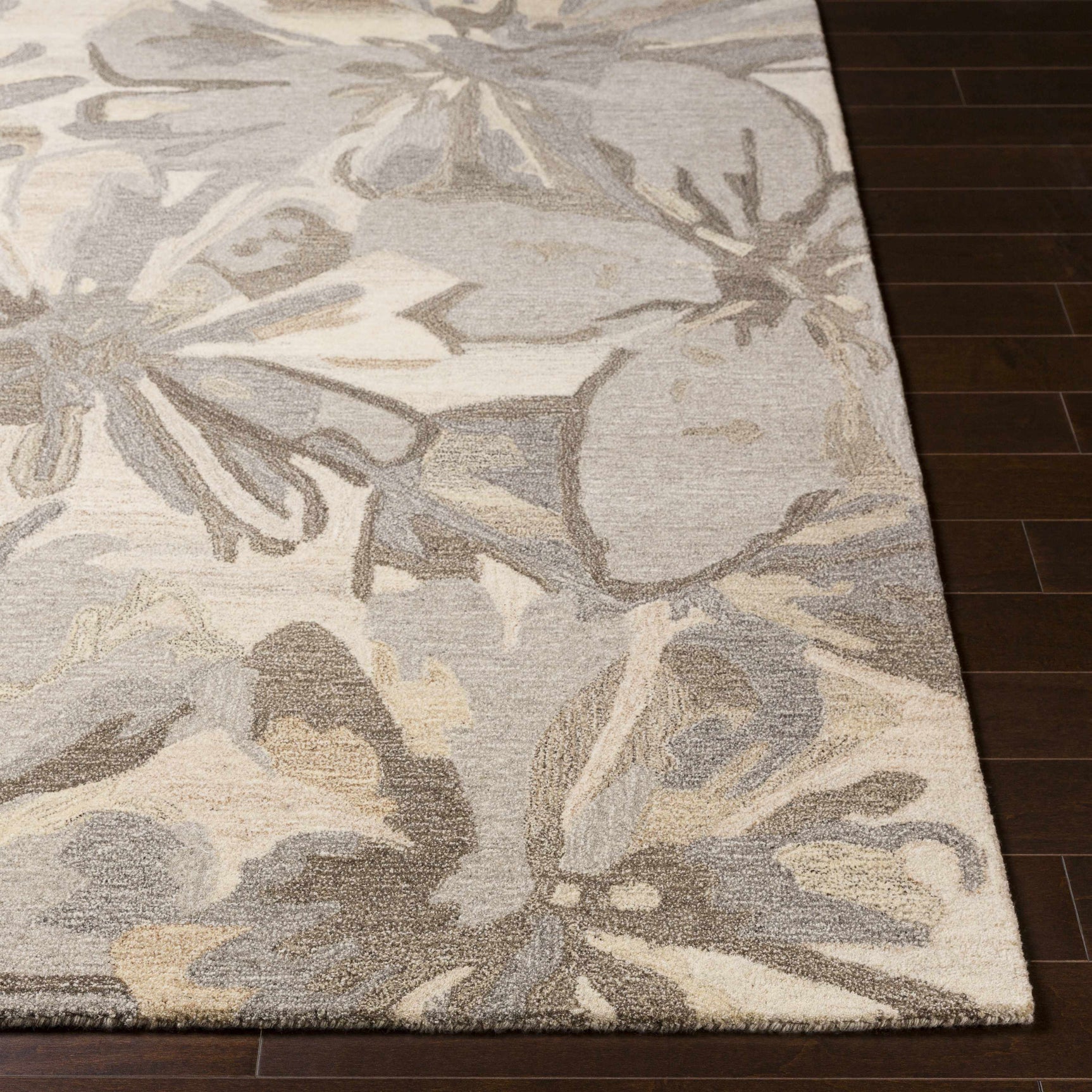 Ilfeld Athena Beige Floral Wool Rug - Ornate Home