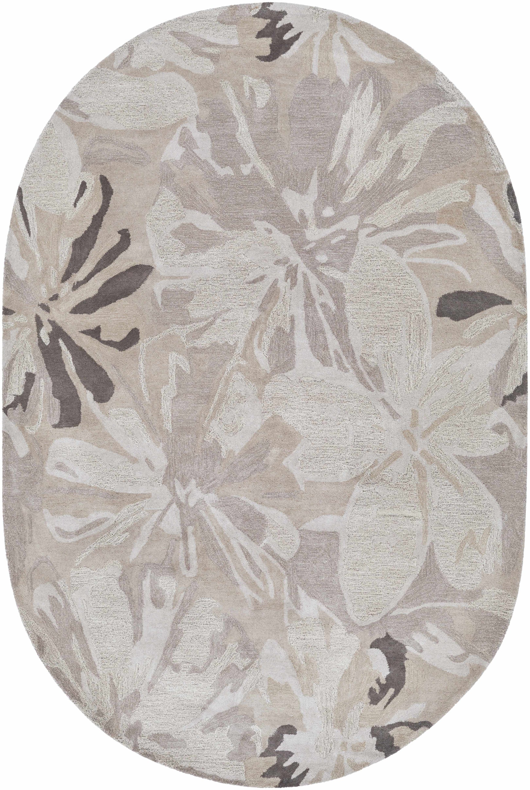 Ilfeld Athena Gray Floral Wool Rug - Ornate Home