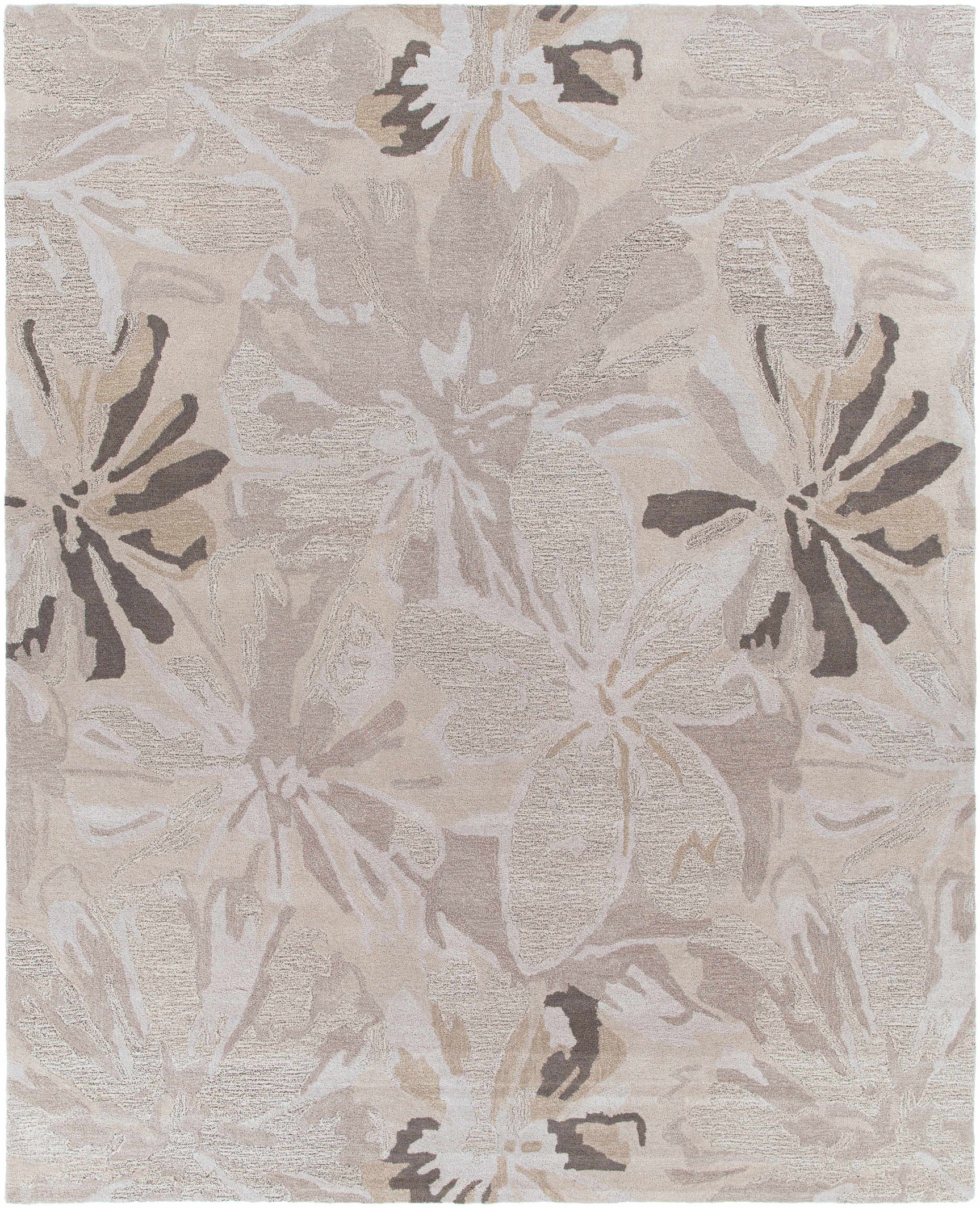 Ilfeld Athena Gray Floral Wool Rug - Ornate Home