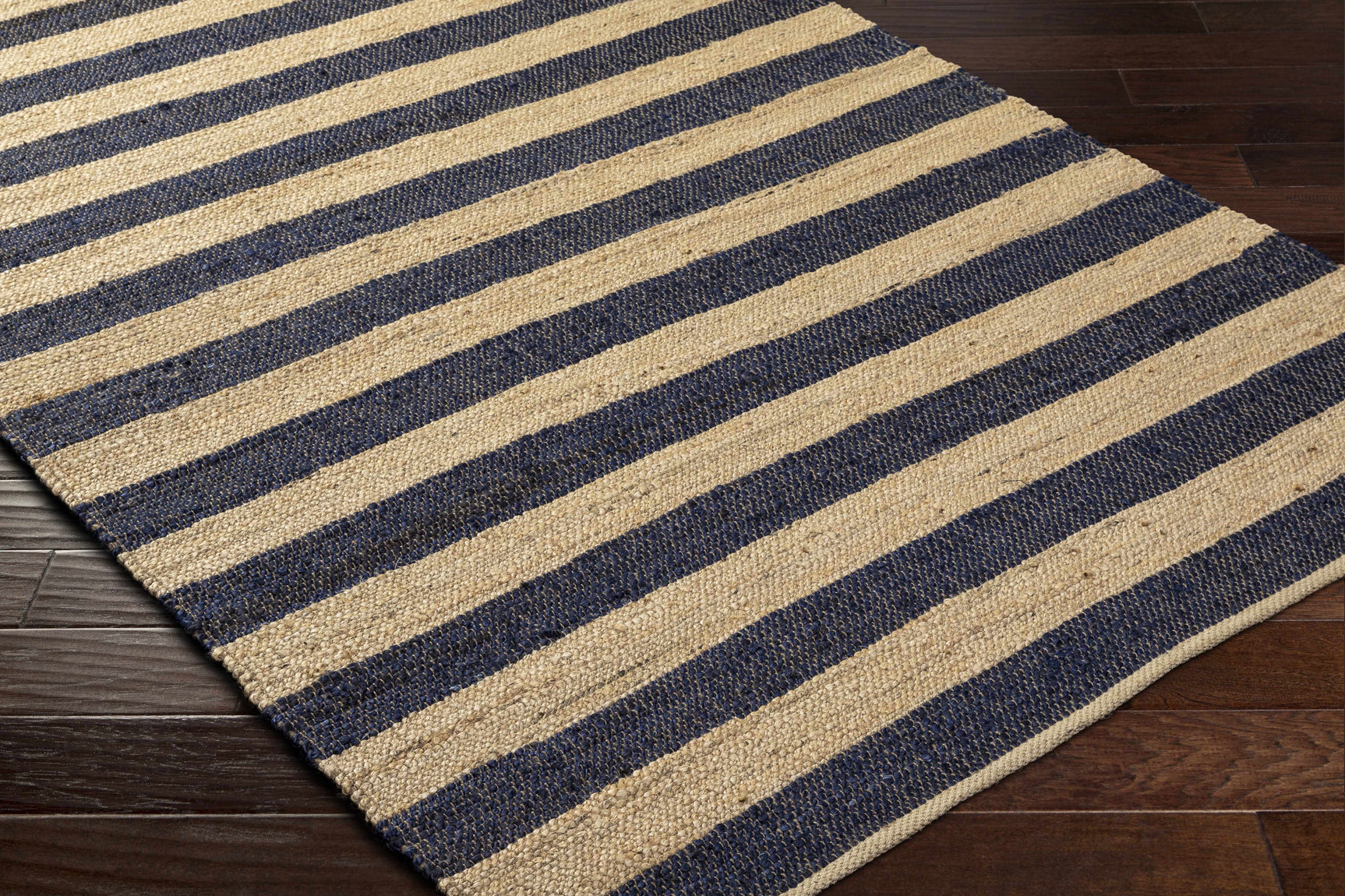 Ilkay Beige & Black Jute Area Rug - Clearance - Ornate Home