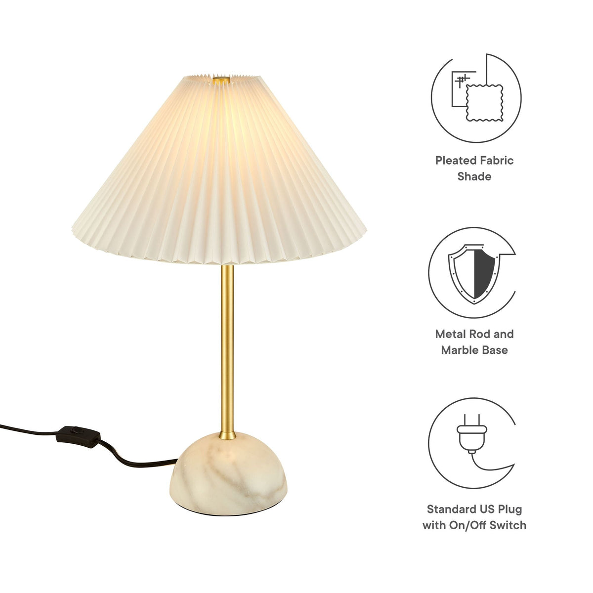 Illusion Brass Marble Dome Table Lamp - Ornate Home