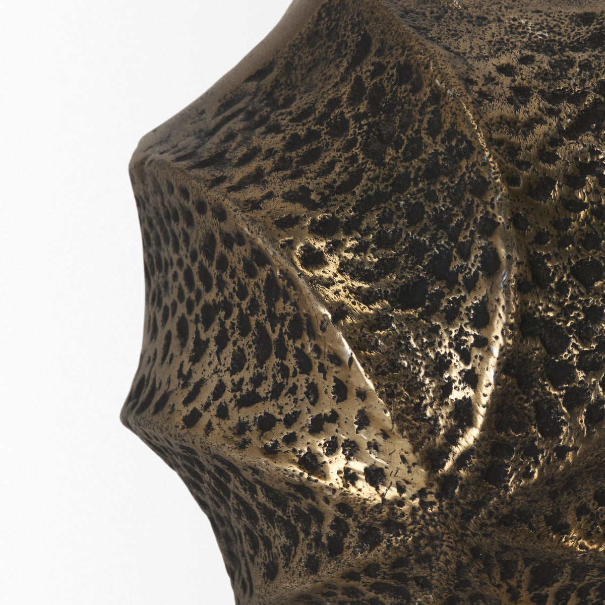Imani Antiqued Gold Large Sculptural Textured Metal Decorative Orb Object