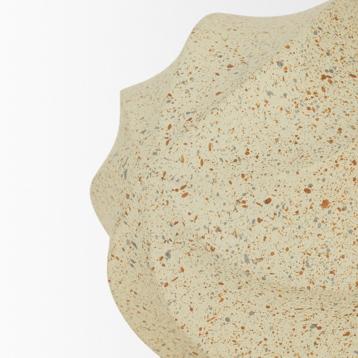 Imani Beige Small Sculptural Textured Metal Decorative Orb Object