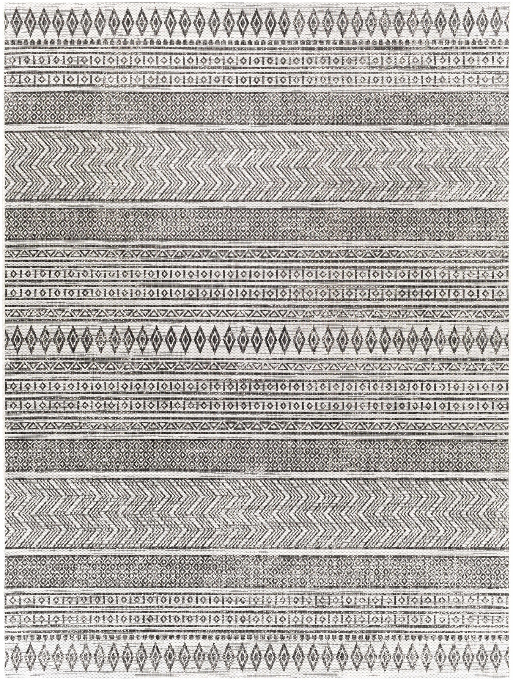 Imboden Black&White Outdoor Rug - Ornate Home