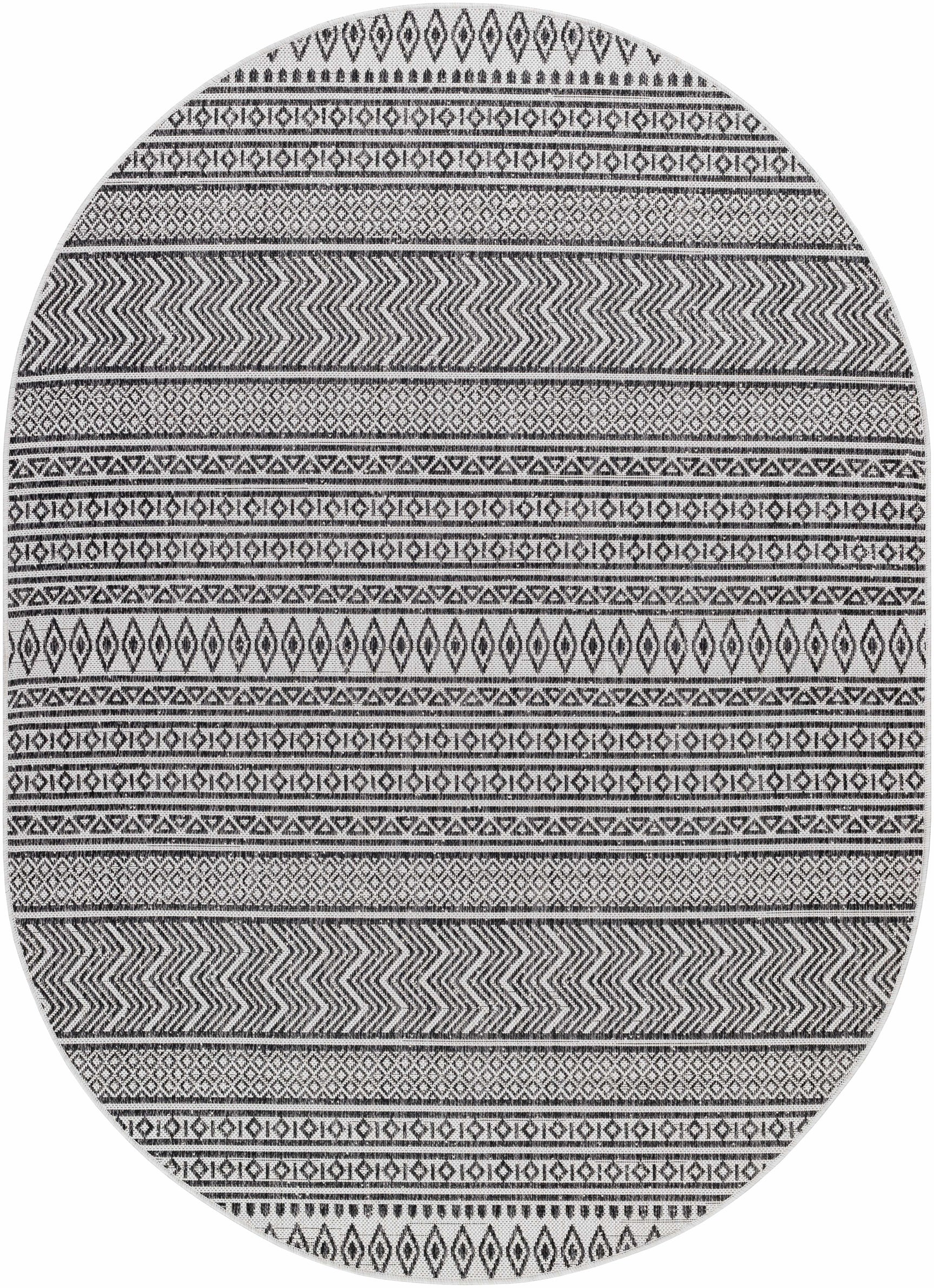 Imboden Black&White Outdoor Rug - Ornate Home