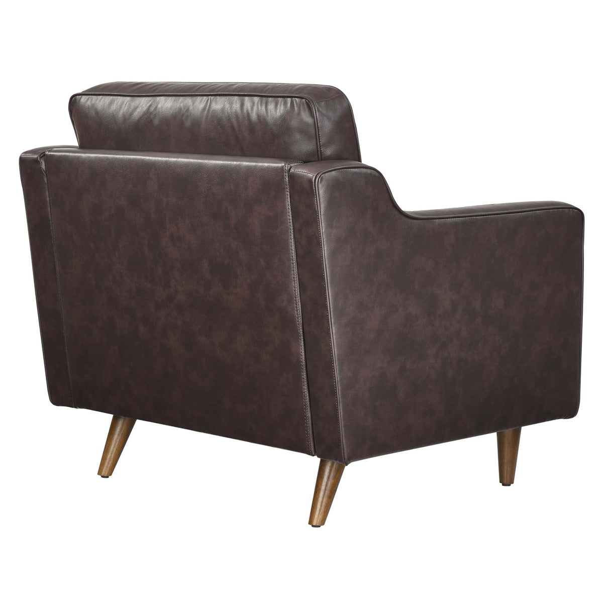 Impart Brown Genuine Leather Armchair - Ornate Home
