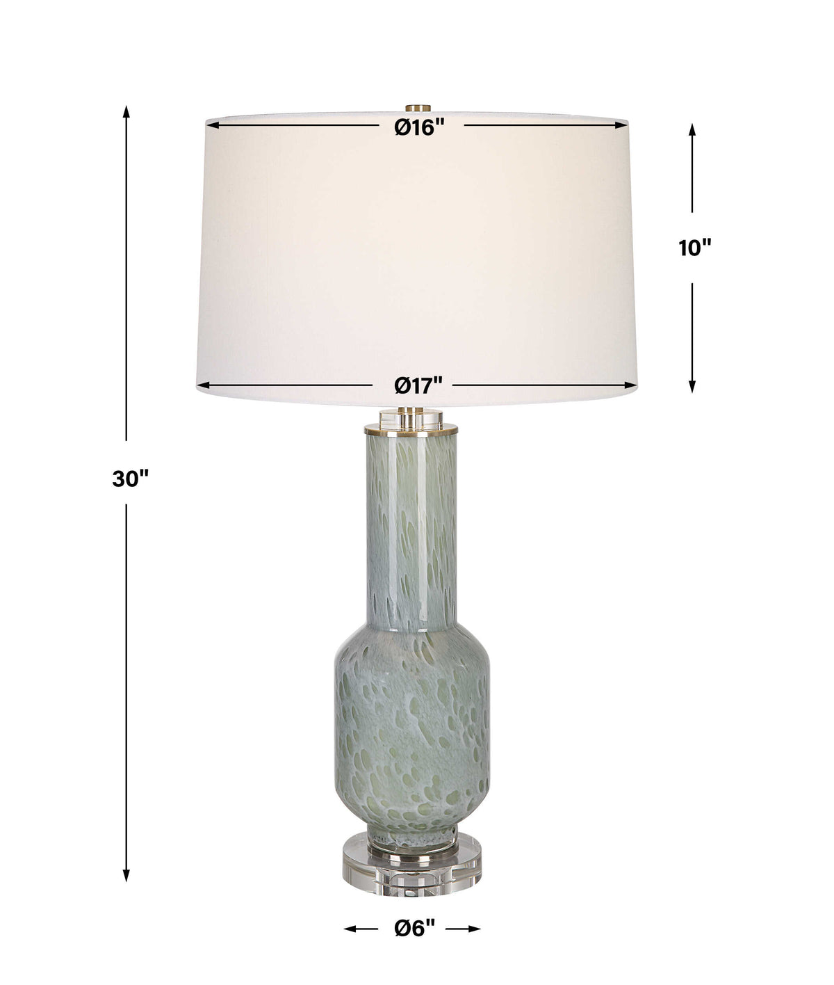 Imperia Aqua Gray Table Lamp - Ornate Home