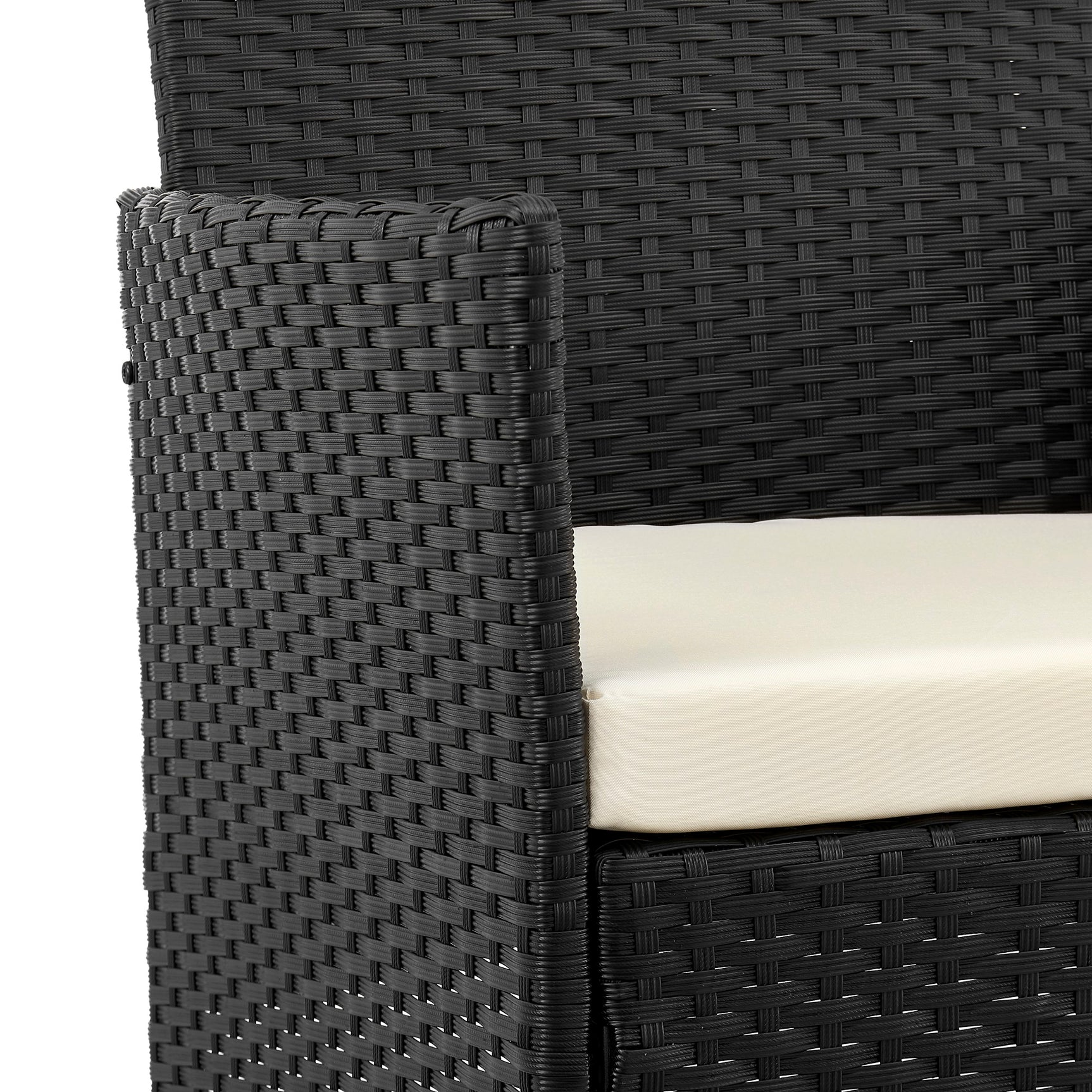 Imperia Patio 2-Person Seating Group with End Table with Cream Cushions - Ornate Home