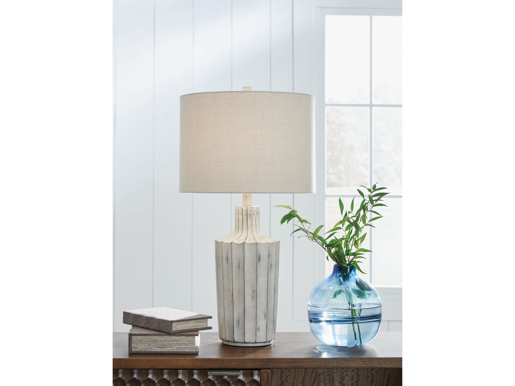 Imre Distressed Brown Poly Table Lamp (Online Special Price) - Ornate Home