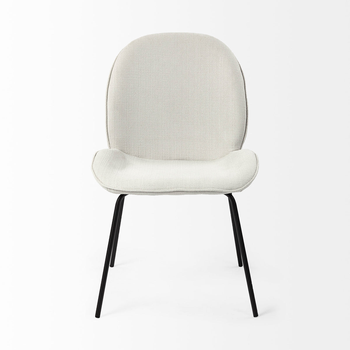Inala White/Black Curved Back Dining Side Chair (Set of 2) - Ornate Home