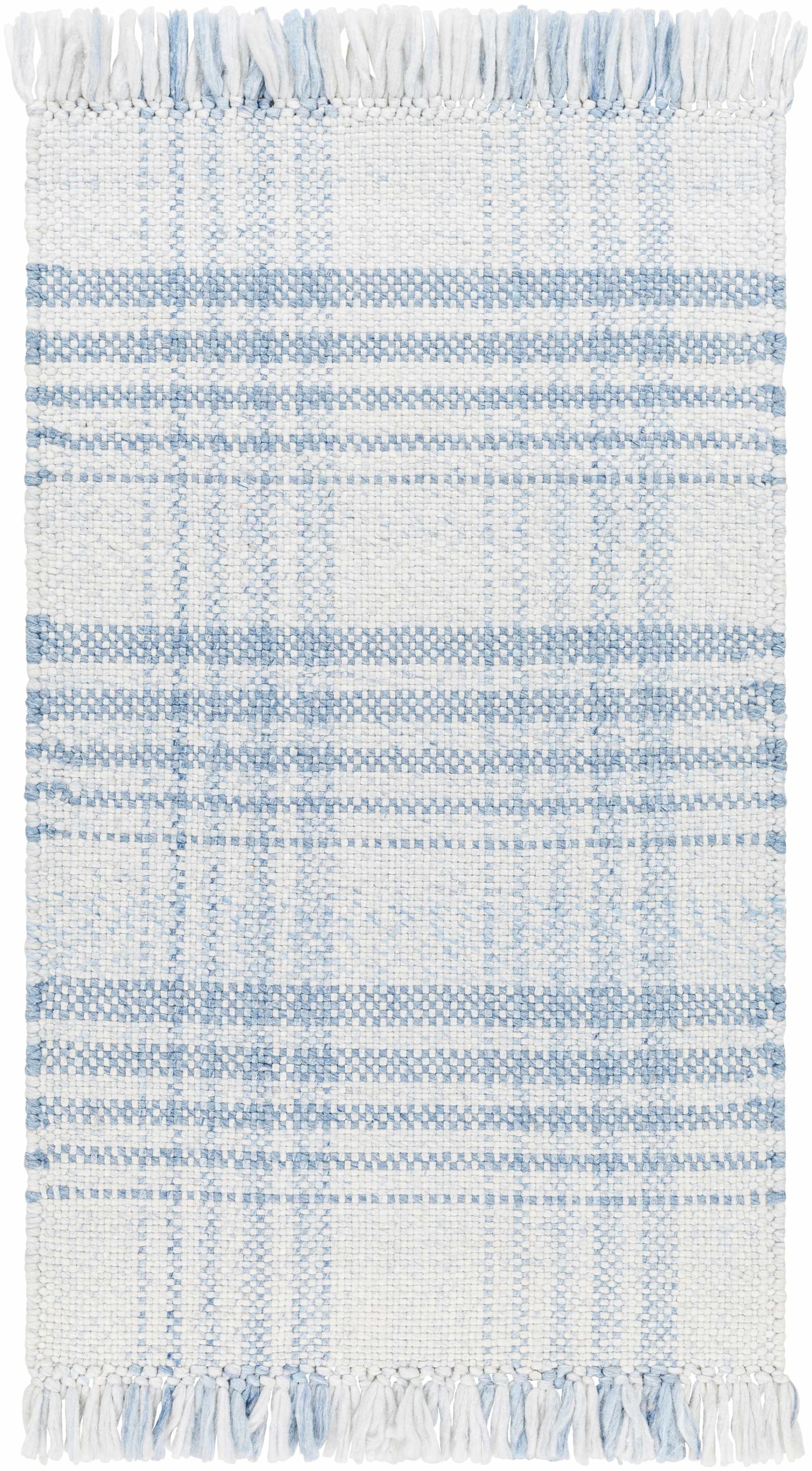 Inara Blue Plaid Area Rug - Ornate Home