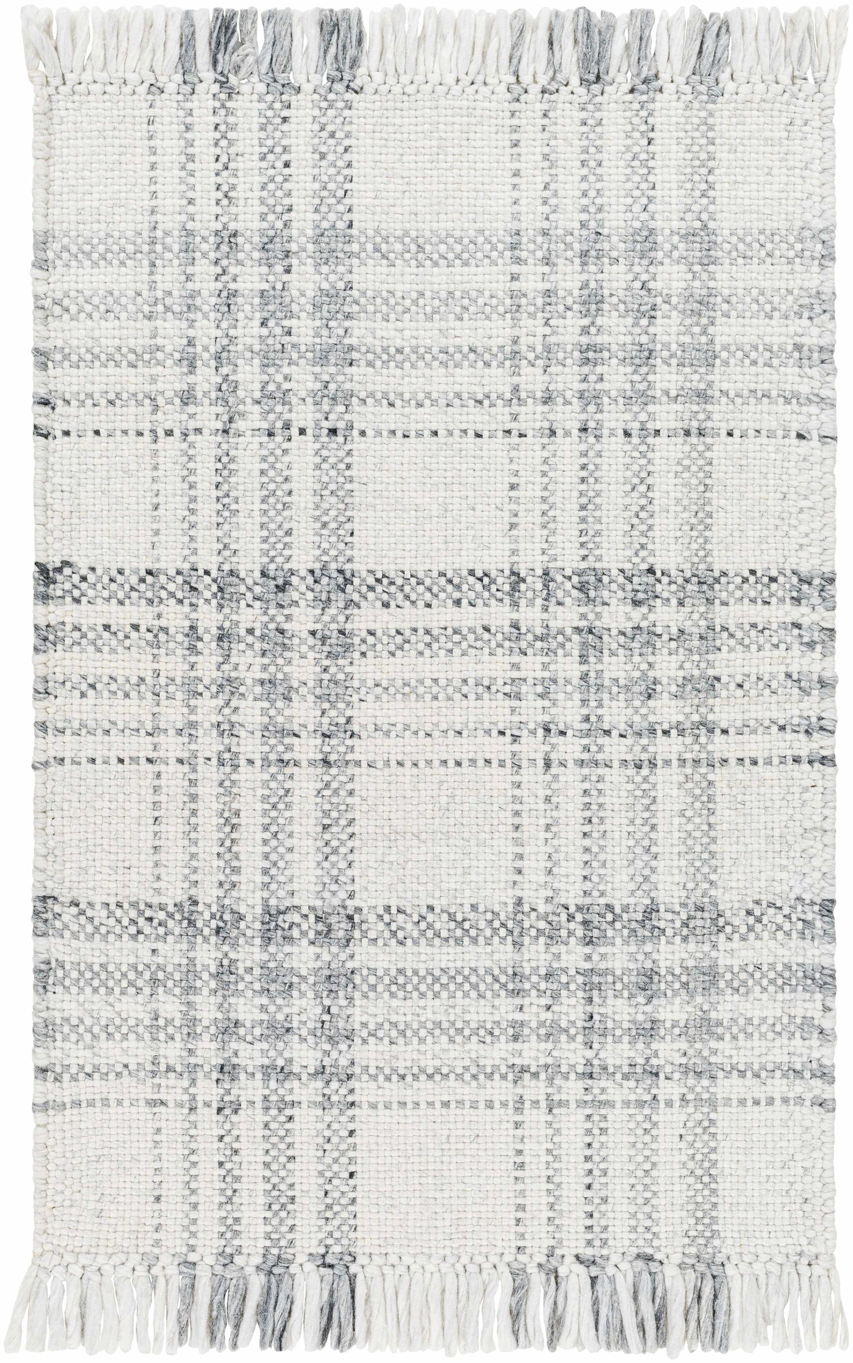Inara Gray Plaid Area Rug - Clearance - Ornate Home