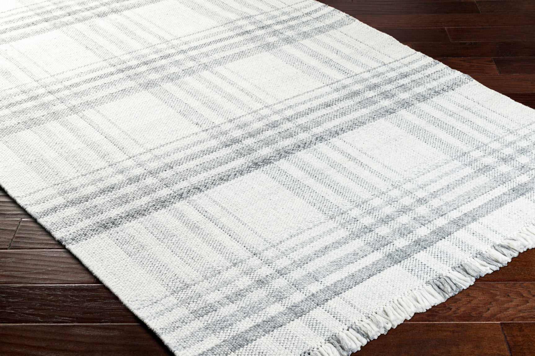 Inara Gray Plaid Area Rug - Clearance - Ornate Home