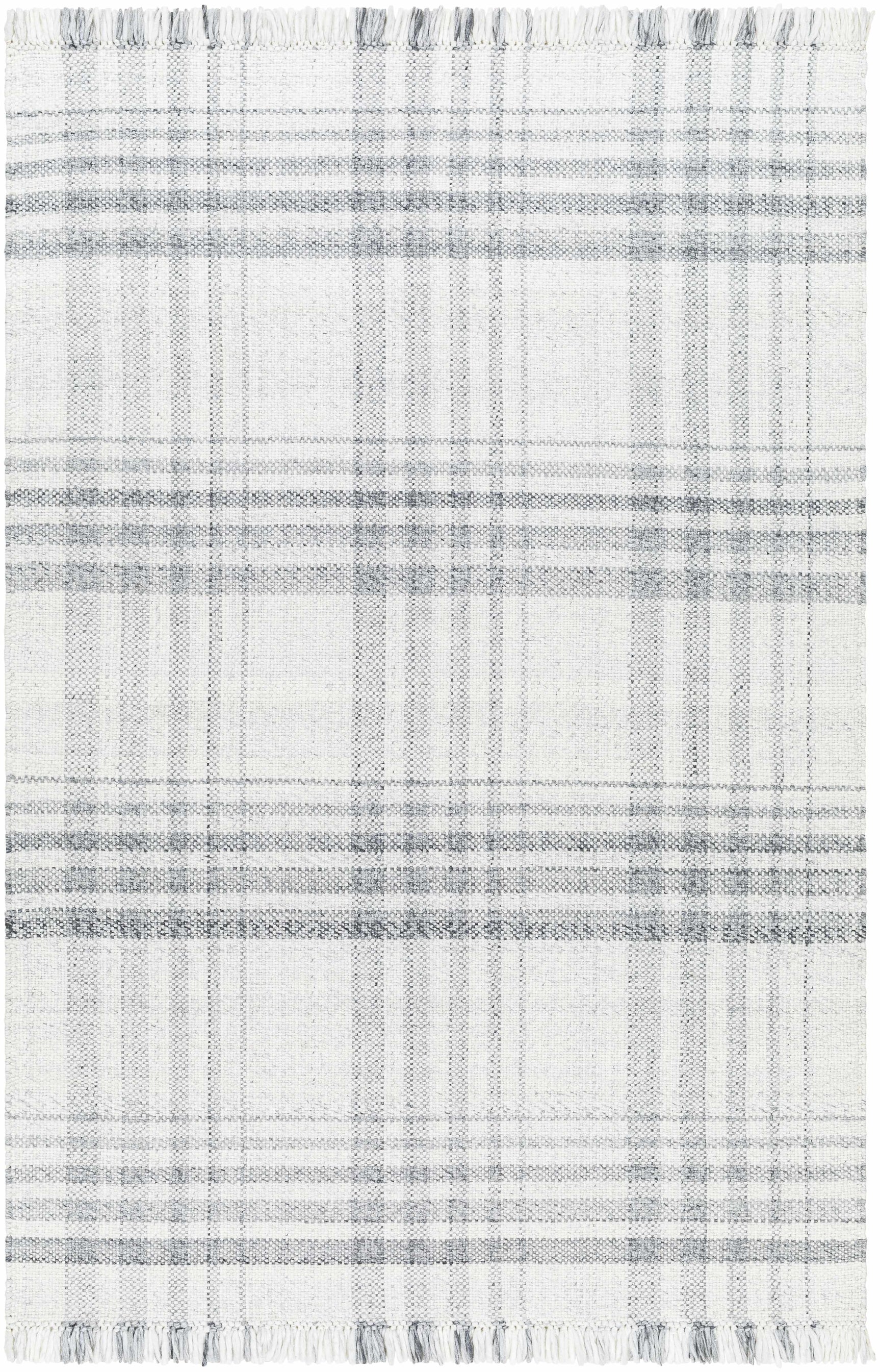Inara Gray Plaid Area Rug - Clearance - Ornate Home