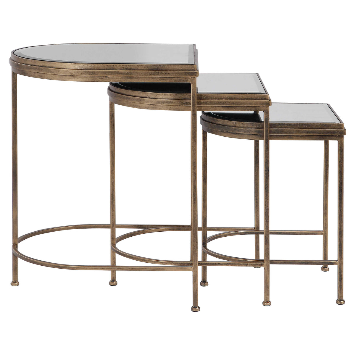 India Gold Nesting Tables (Set of 3) - Ornate Home