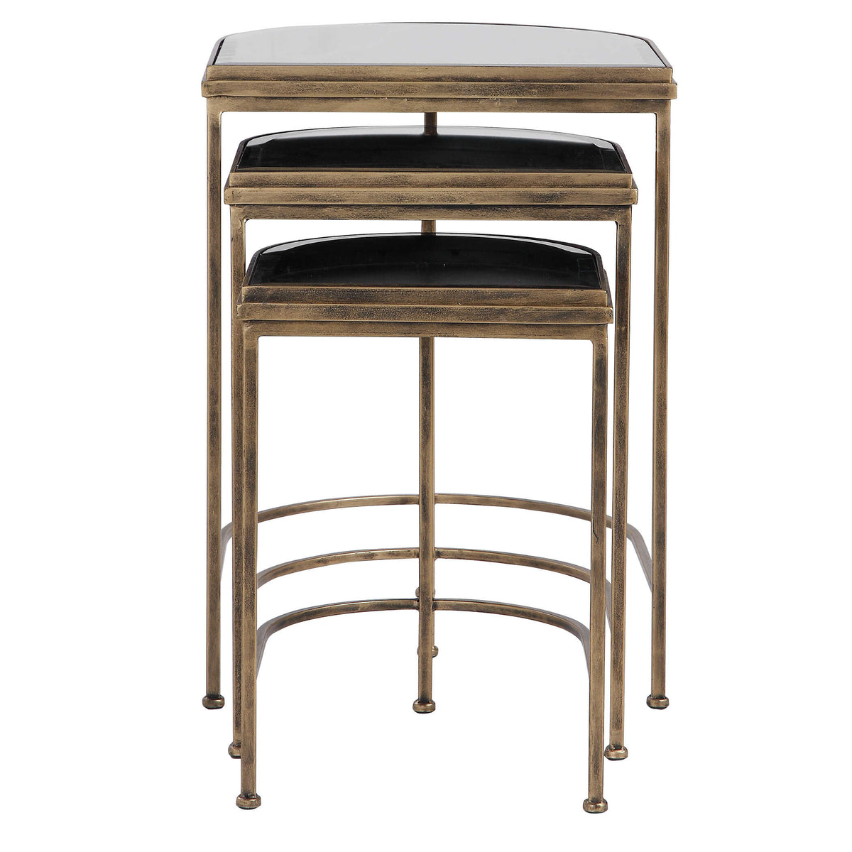 India Gold Nesting Tables (Set of 3) - Ornate Home