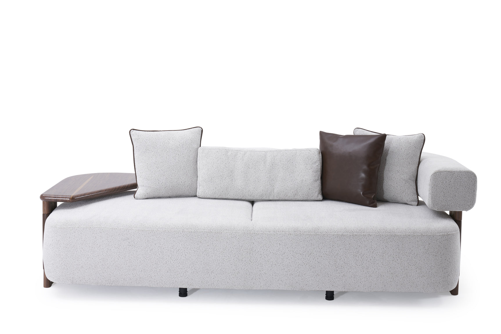 Indigo White & Walnut Living Room Set / 3pc - Ornate Home