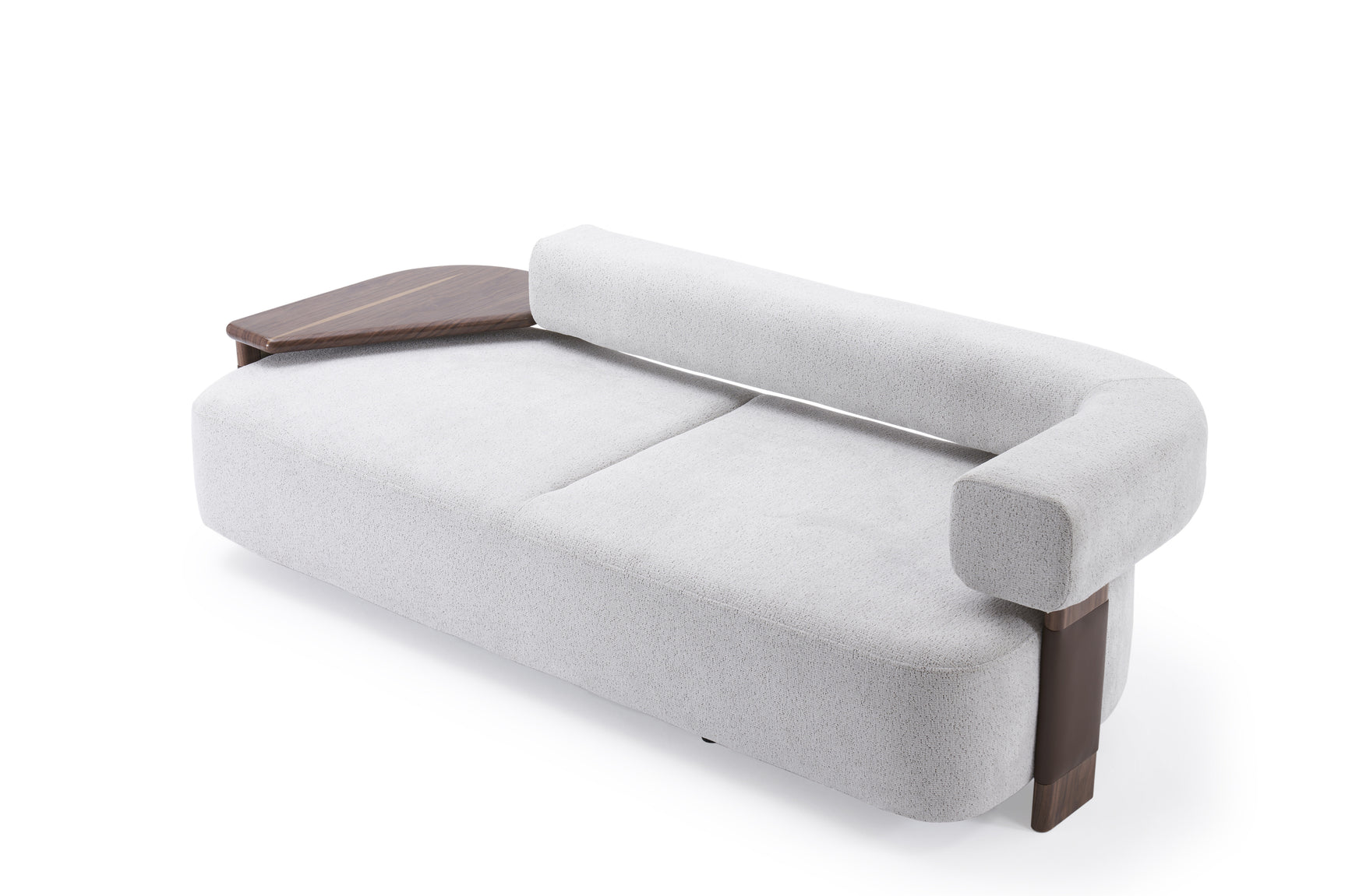 Indigo White & Walnut Living Room Set / 3pc - Ornate Home