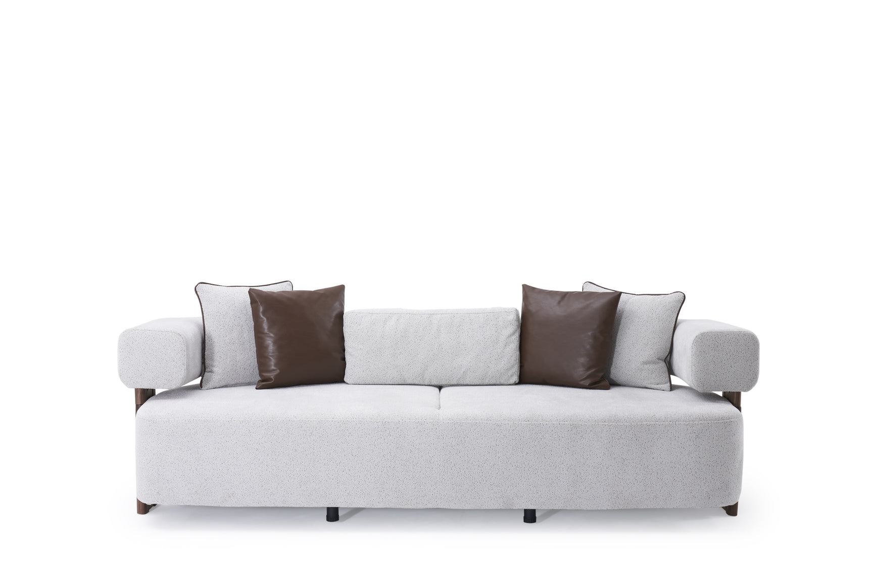 Indigo White & Walnut Living Room Set / 3pc - Ornate Home