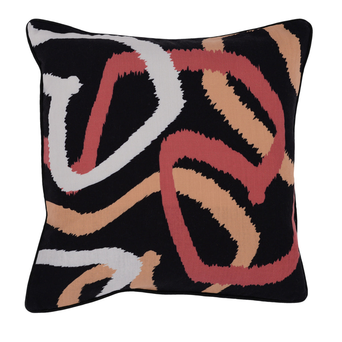 Indoor/Outdoor Atlas Black Multi Throw Pillow (Set of 2) - Ornate Home