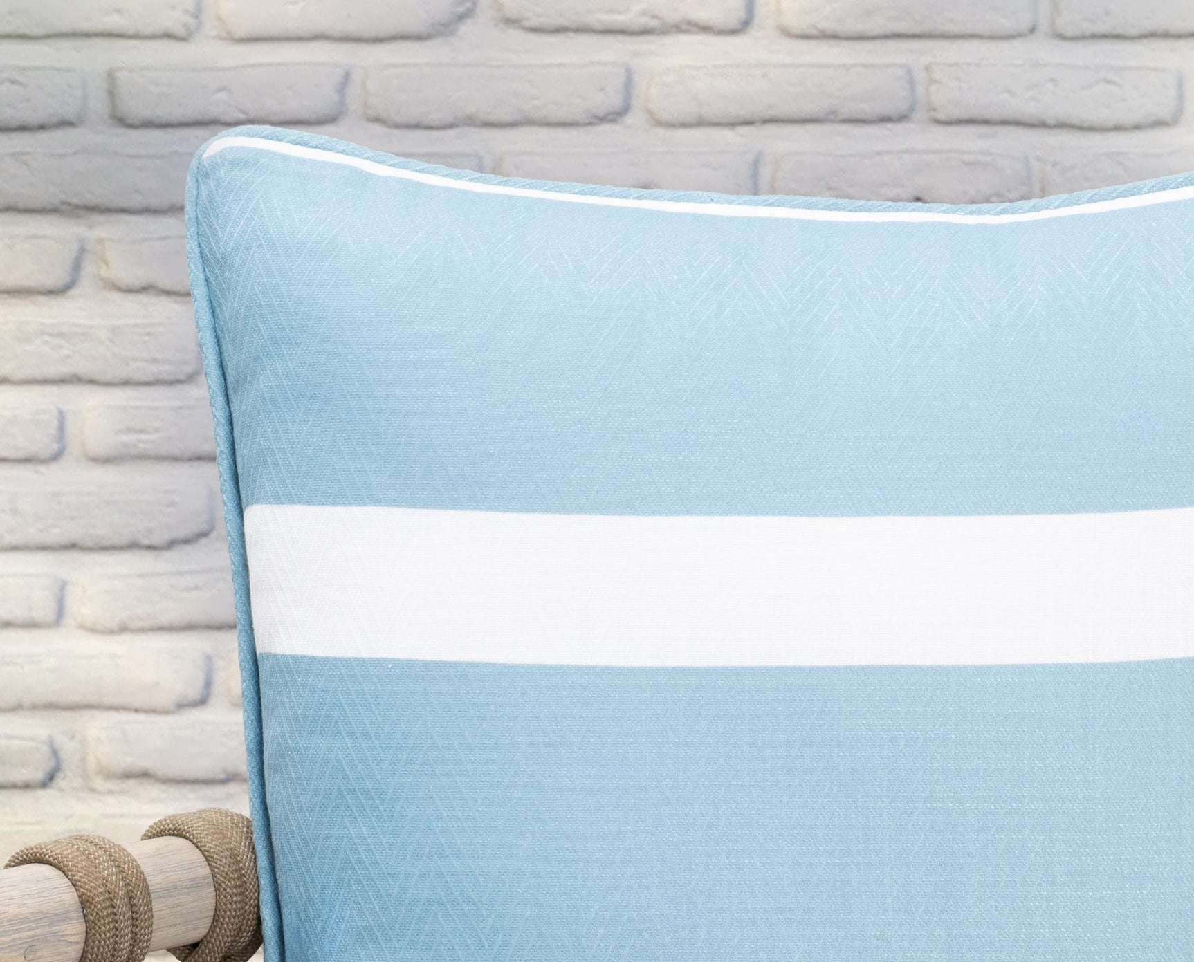 Indoor/Outdoor Hall Blue Throw Pillow (Set of 2) - Ornate Home