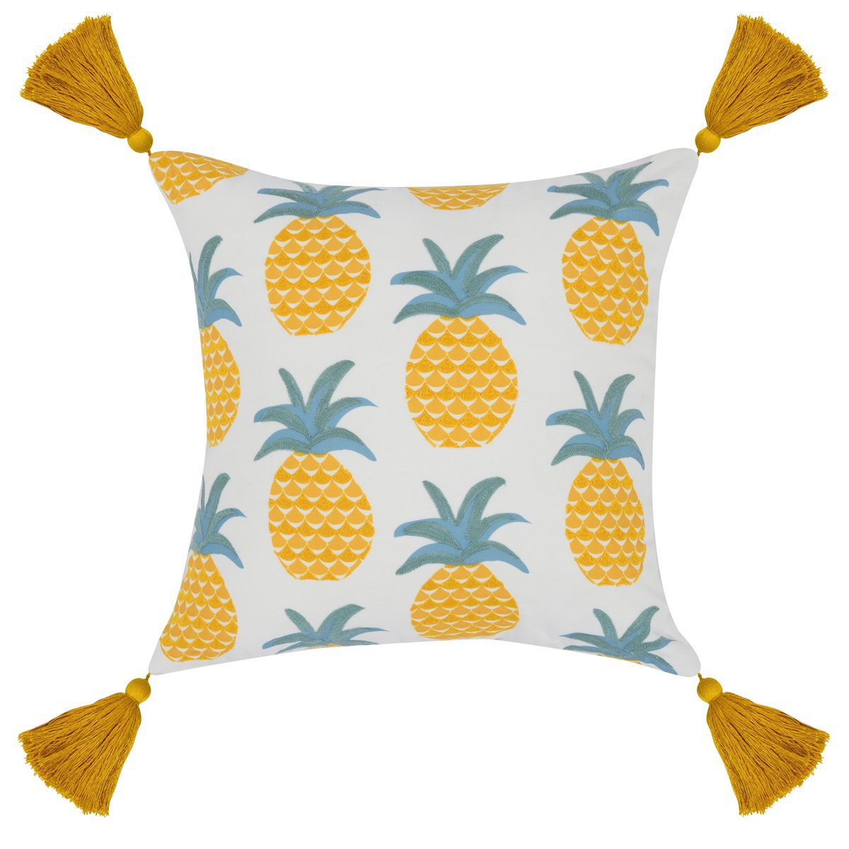 Indoor/Outdoor Sonoma Yellow Multi Throw Pillow (Set of 2) - Ornate Home
