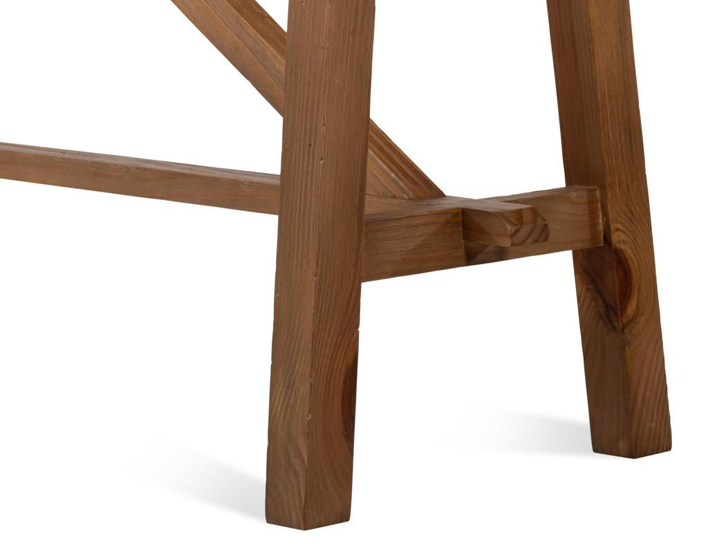 Industrial Classic Natural Double X Base Sofa Table - Ornate Home