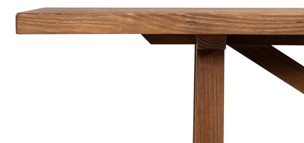 Industrial Classic Natural Double X Base Sofa Table - Ornate Home