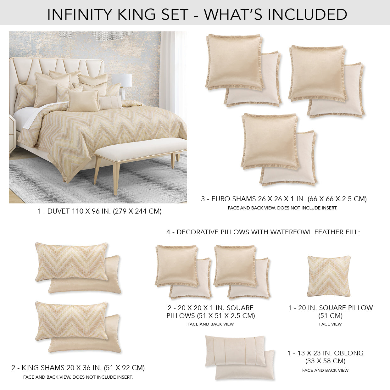 Infinity Gold Duvet Set - Ornate Home