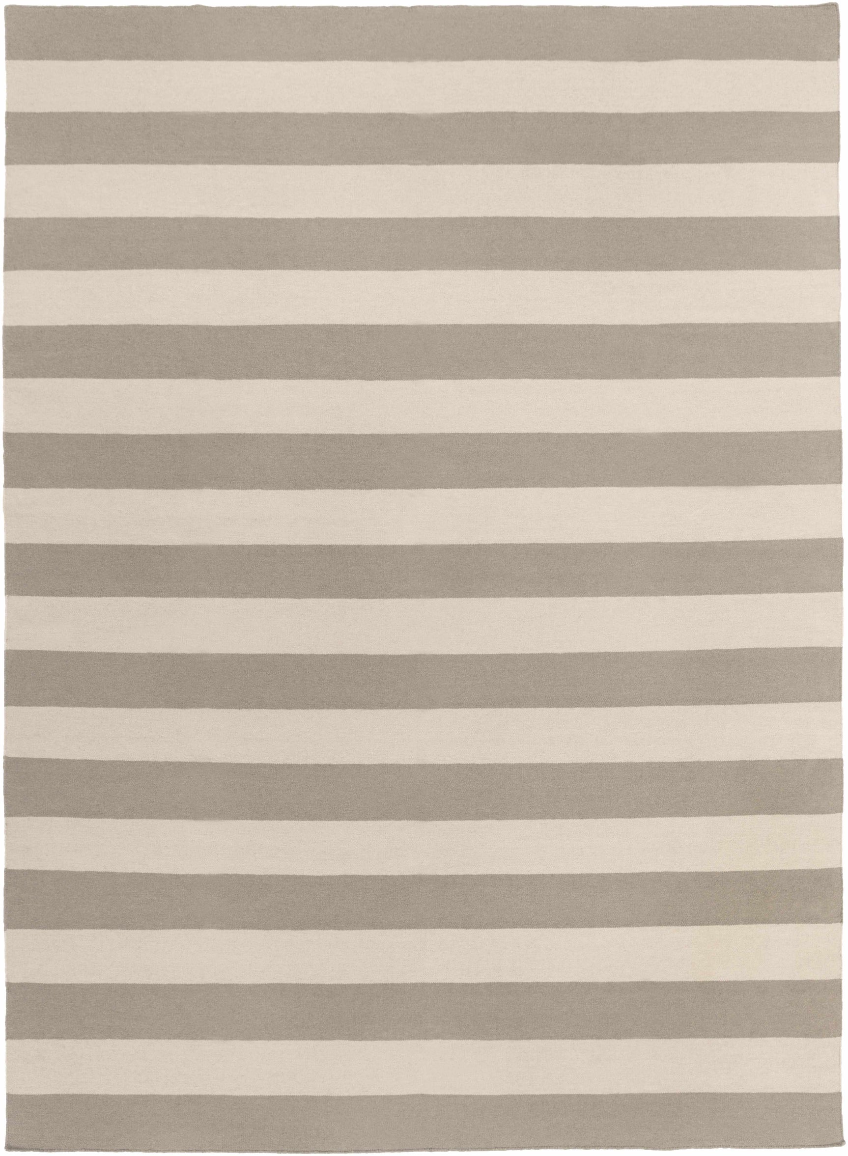 Ingersoll Beige&Gray Striped Wool Area Rug - Clearance - Ornate Home