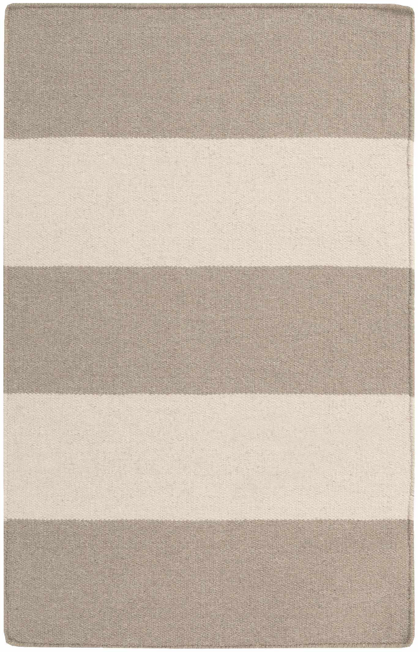 Ingersoll Beige&Gray Striped Wool Area Rug - Clearance - Ornate Home