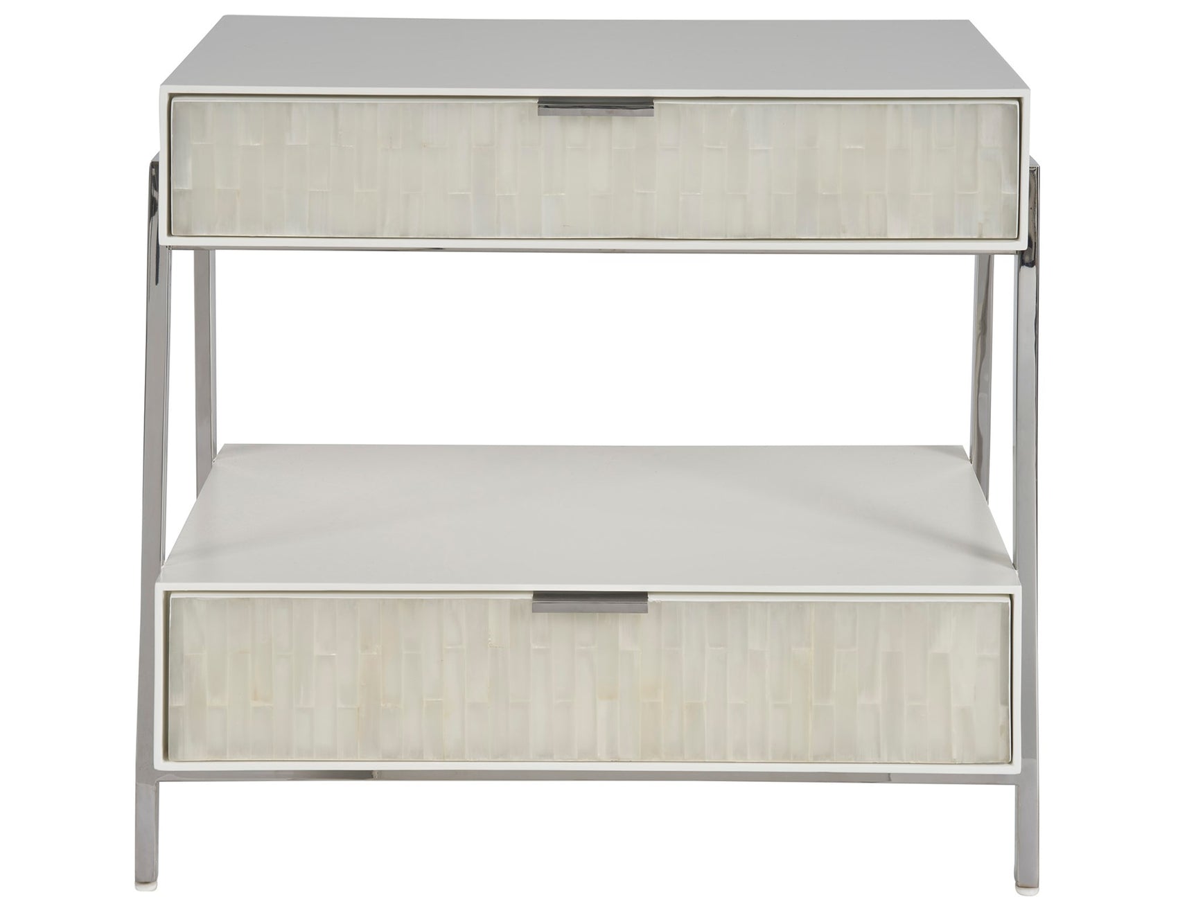 Ingrid Light Gray/Matte Nightstand - Ornate Home