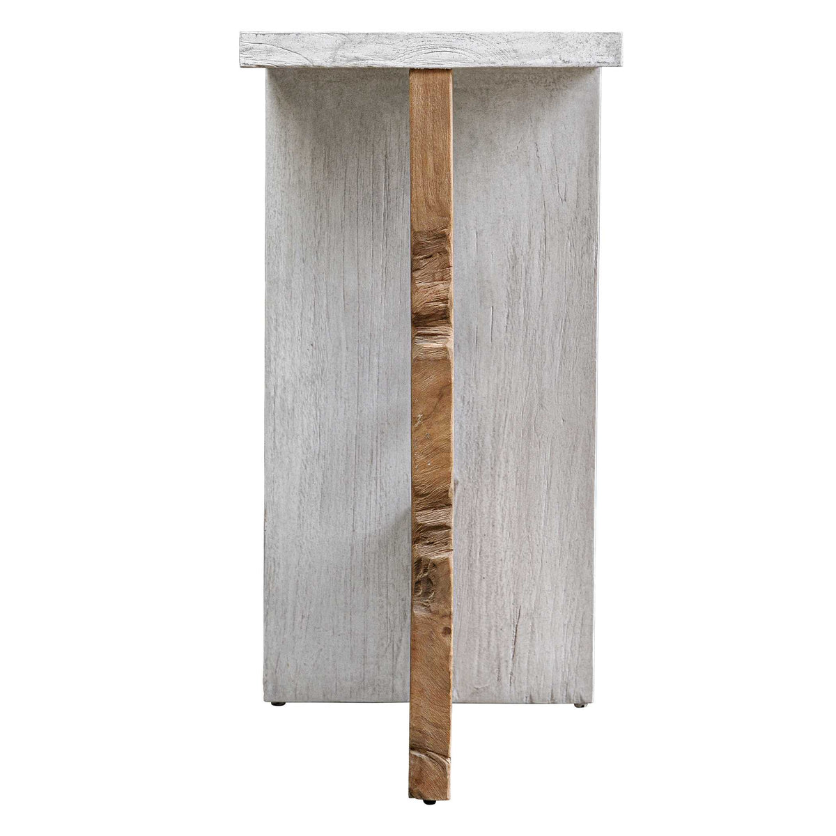 Intersect Brown/White Modern Accent Table - Ornate Home