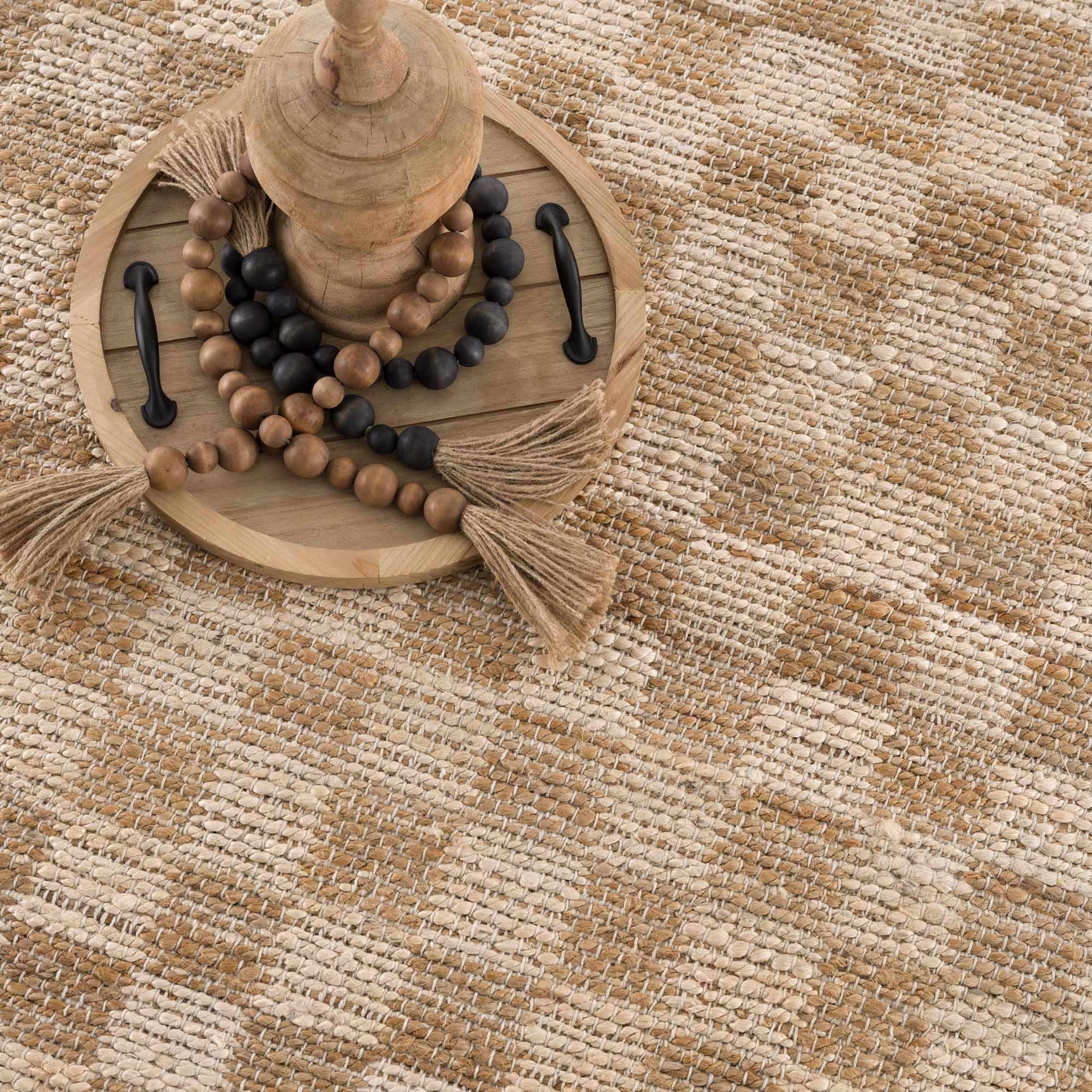 Ionut Checkered Jute Area Rug - Ornate Home