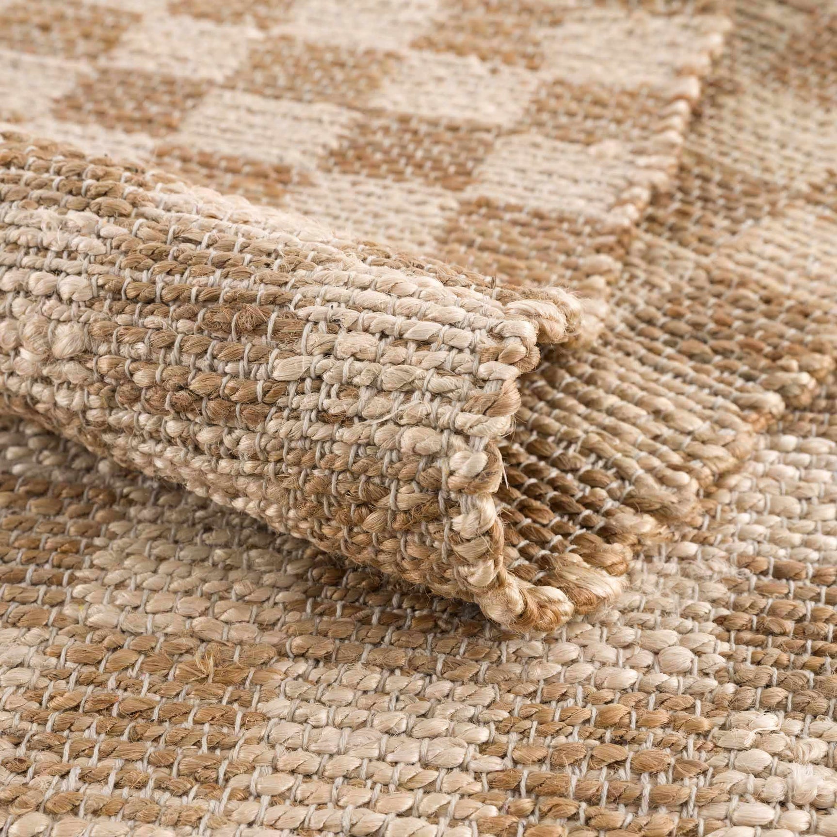 Ionut Checkered Jute Rug - Ornate Home