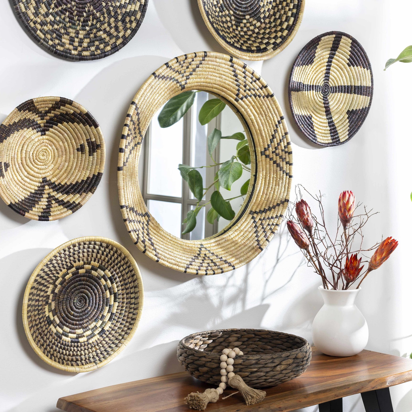 Ipilan Moonj Grass Starburst Round Mirror - Clearance - Ornate Home