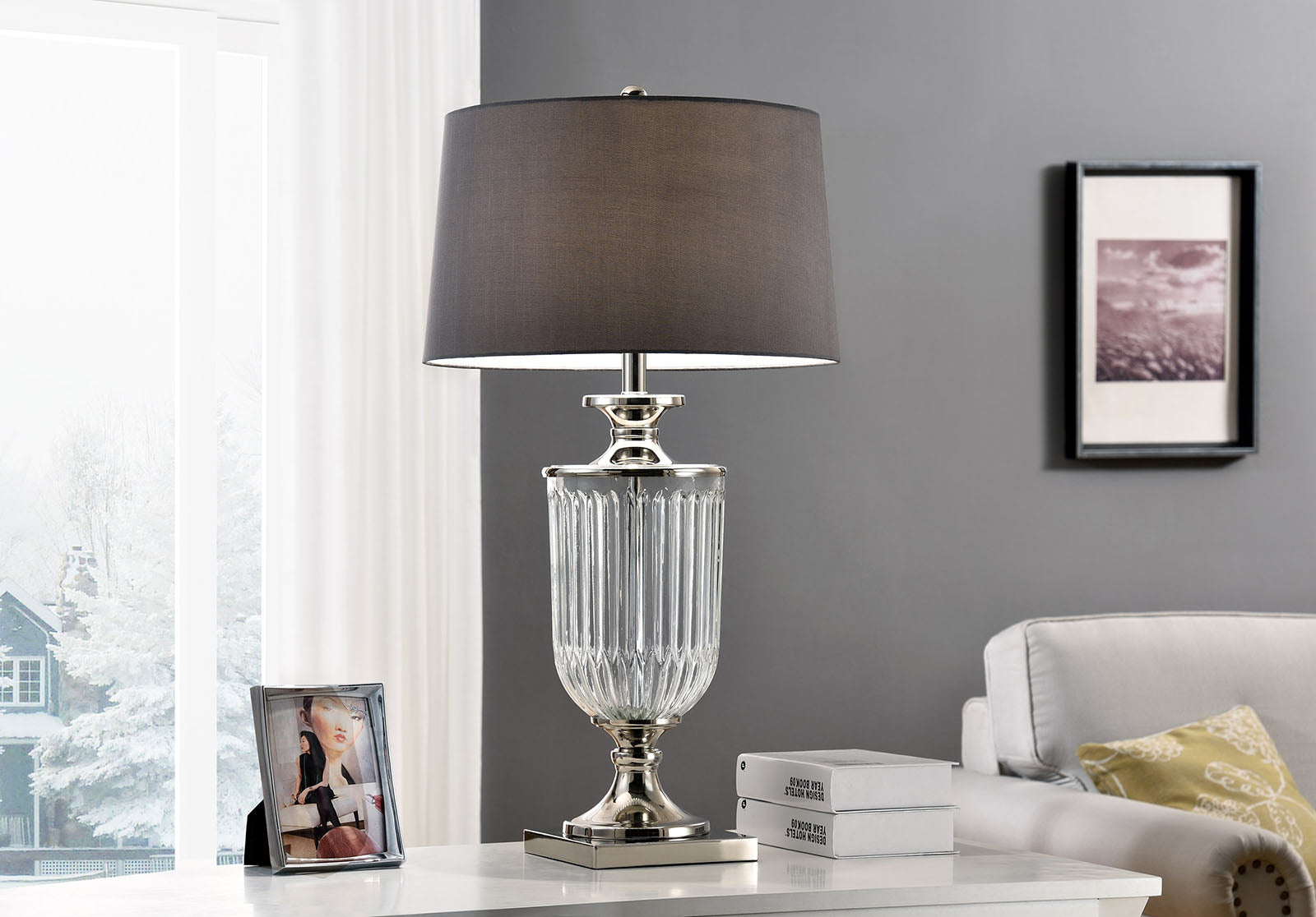 Ira Silver/Clear Table Lamp - Ornate Home