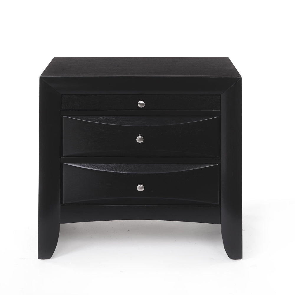 Ireland Black Nightstand - Ornate Home