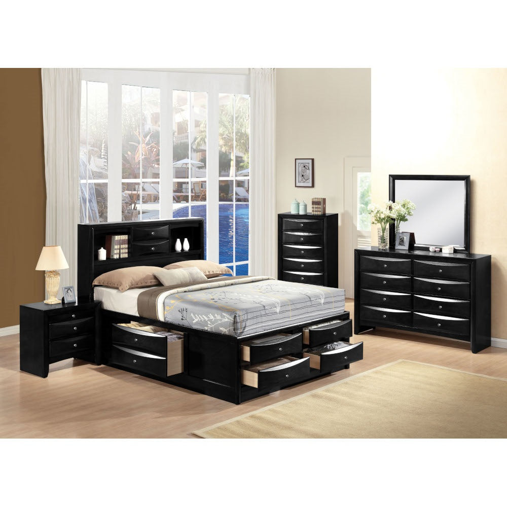 Ireland Full Storage Bed in Black 21620F - Ornate Home