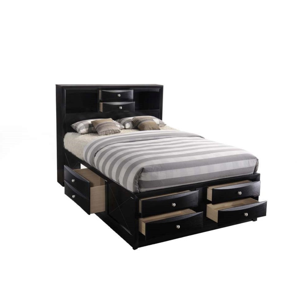 Ireland Full Storage Bed in Black 21620F - Ornate Home