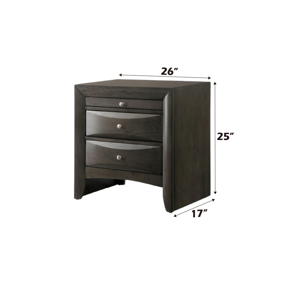 Ireland Gray Oak Nightstand - Ornate Home