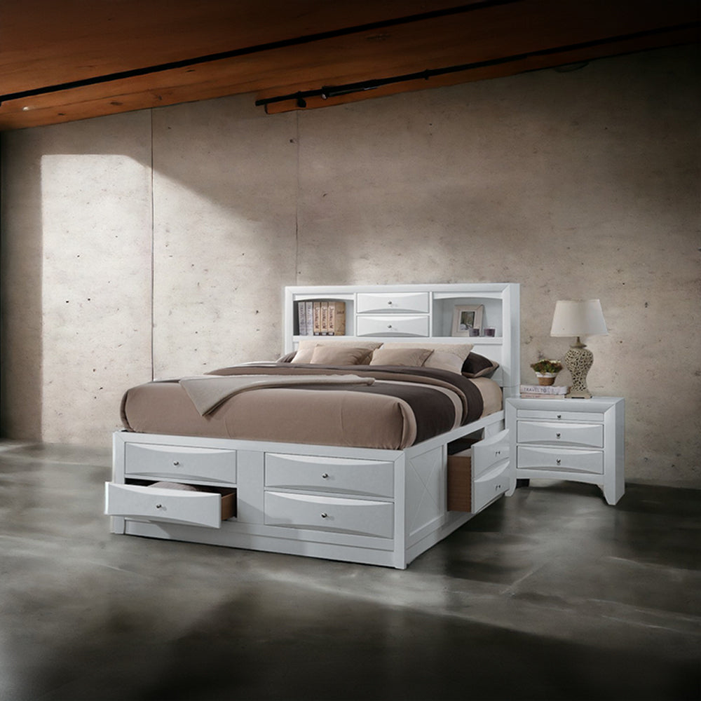 Ireland King Storage Bed in White - Ornate Home