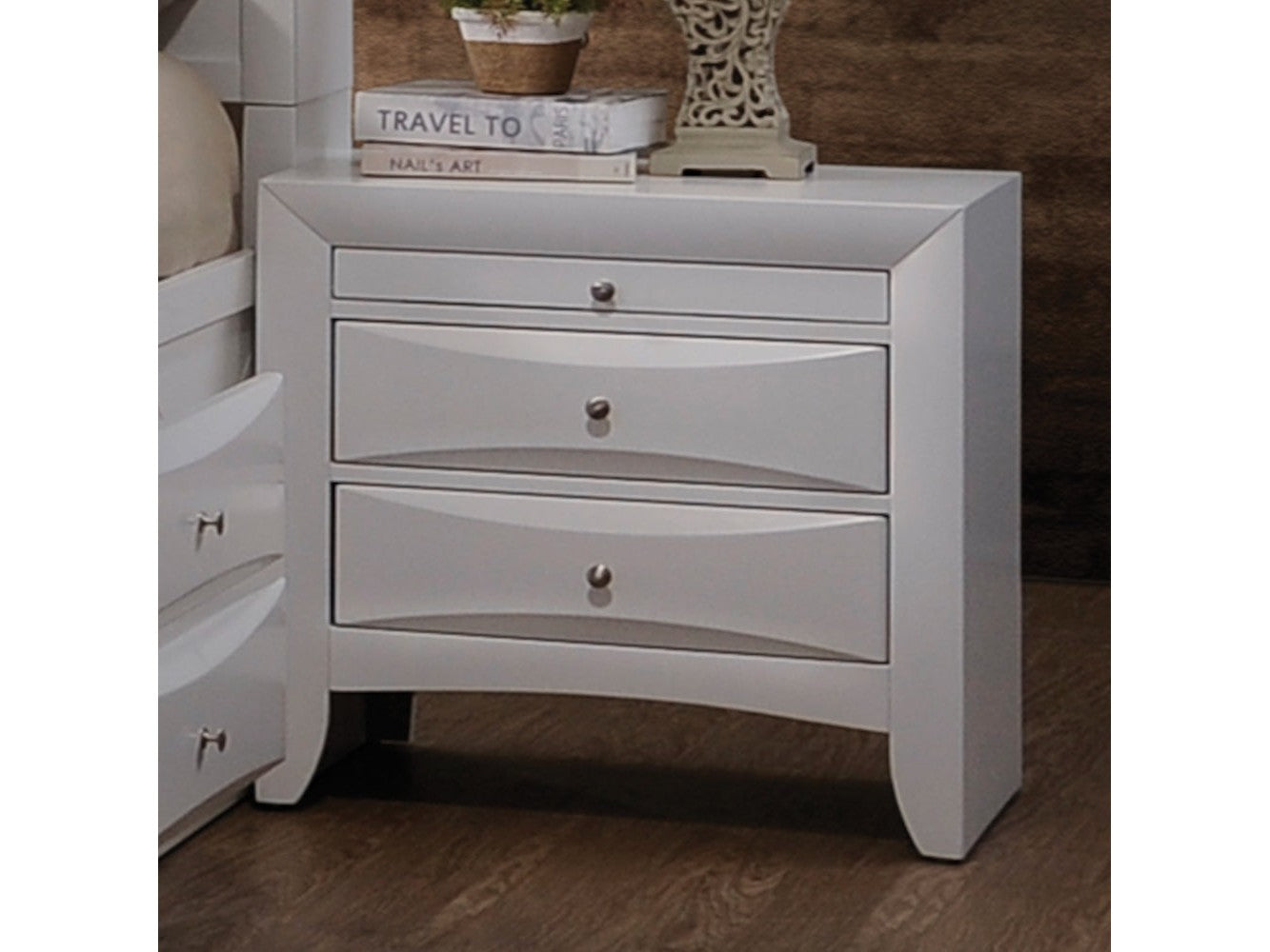 Ireland White Nightstand - Ornate Home
