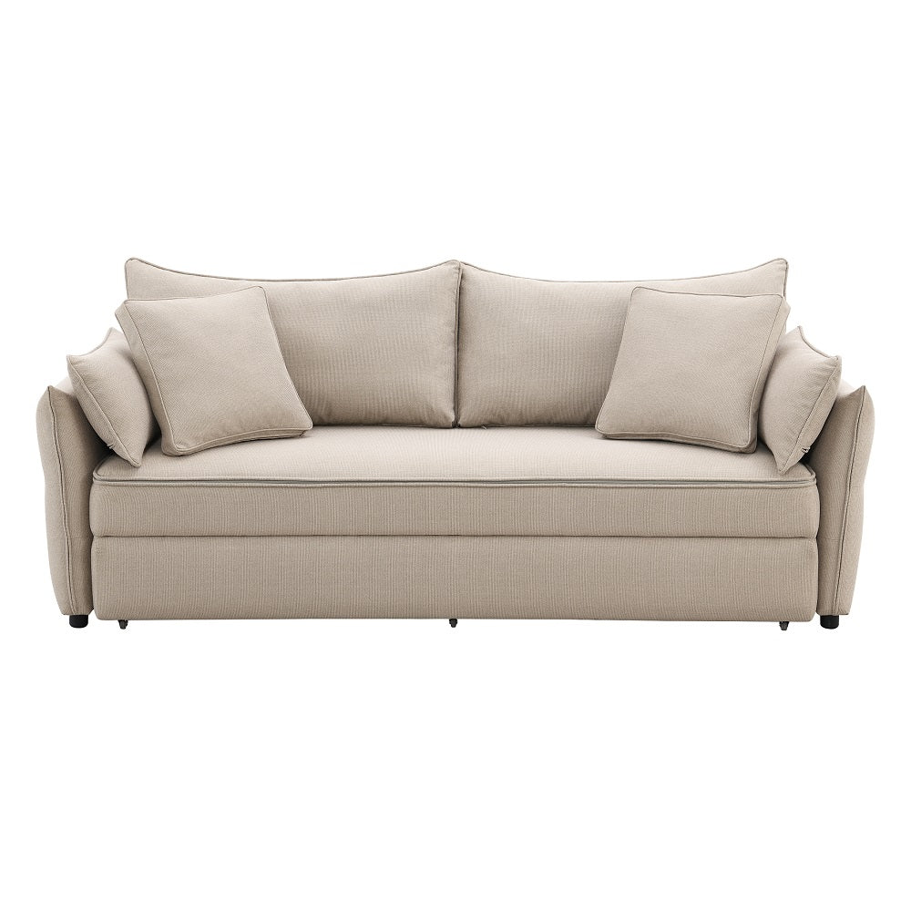 Irina Beige Sofa W/Sleeper - Ornate Home