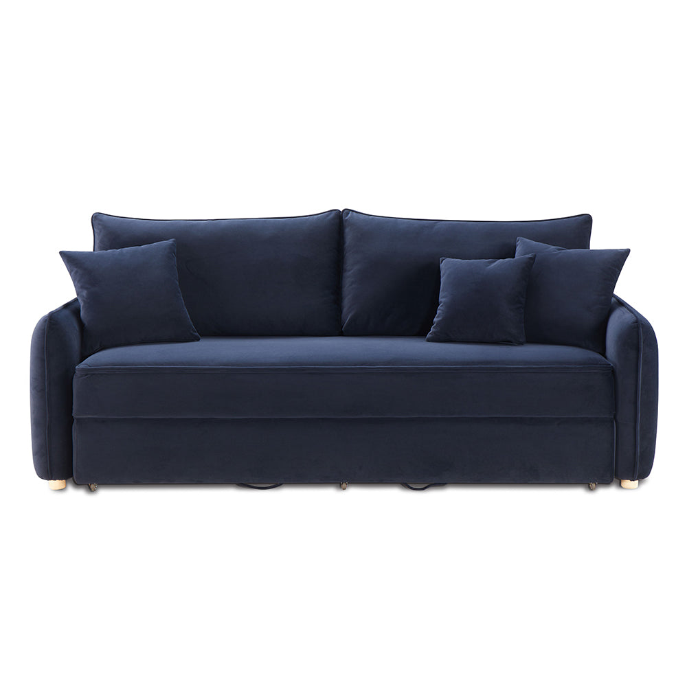 Irina Blue Velvet Sofa W/Sleeper - Ornate Home