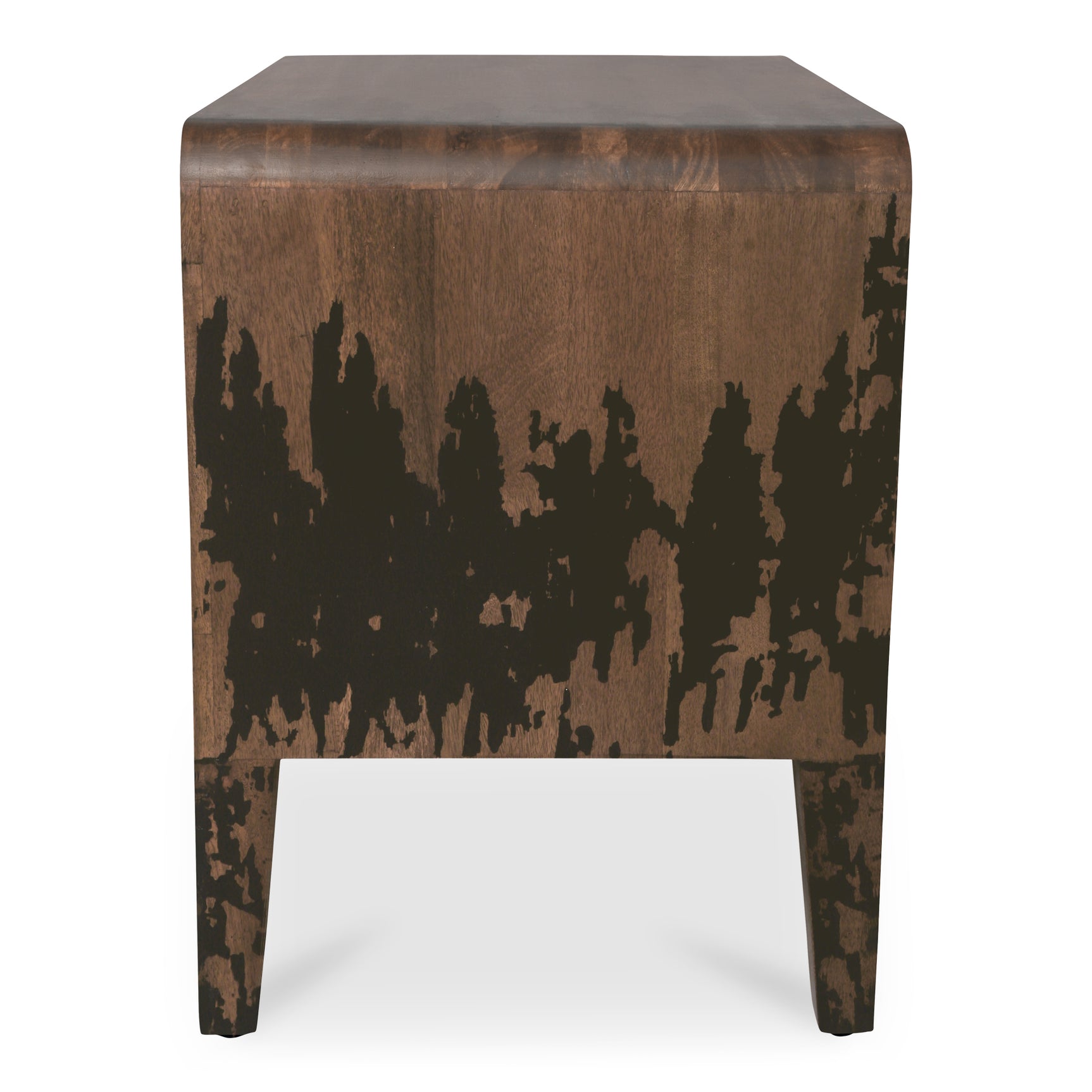 Iris Distressed Black Nightstand - Ornate Home