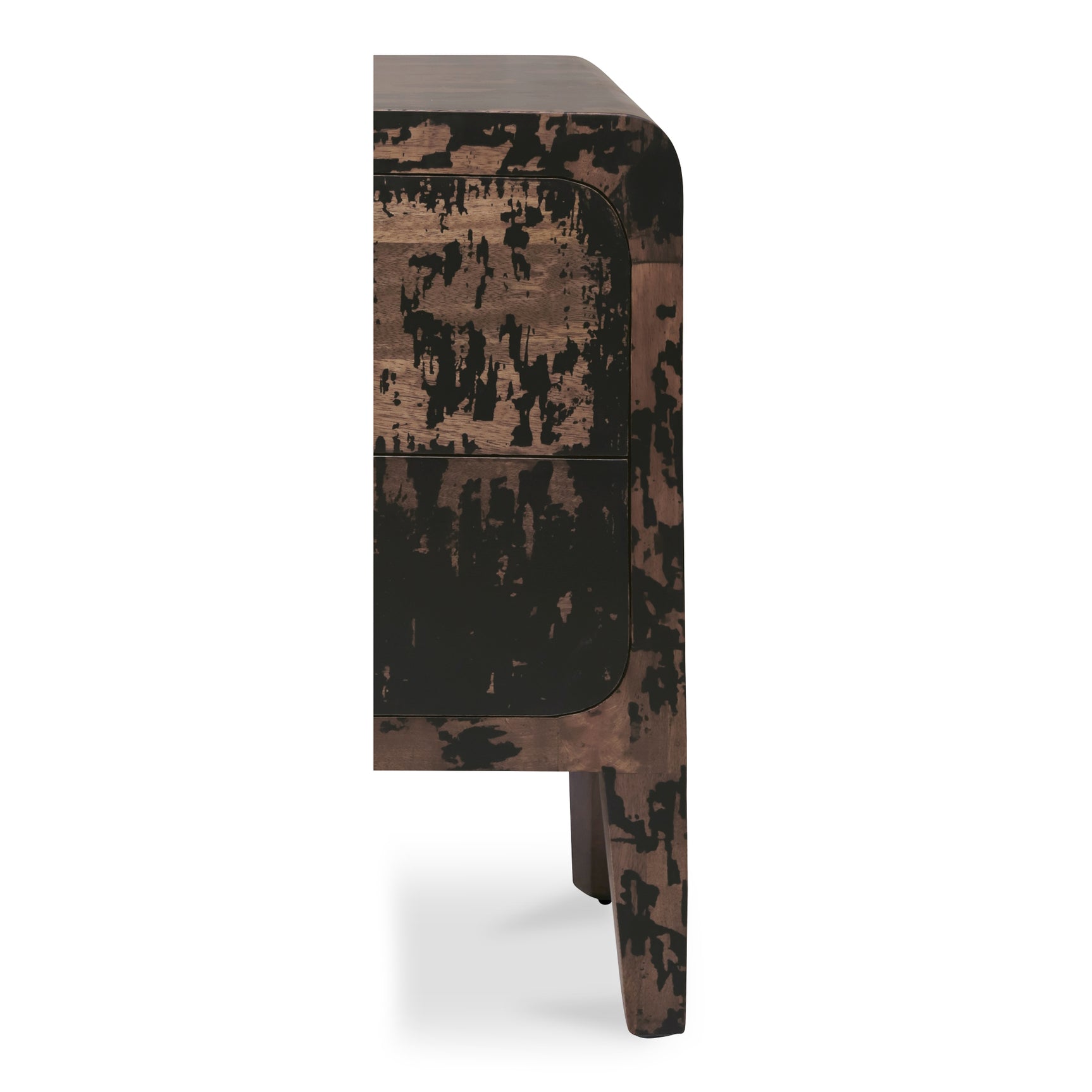 Iris Distressed Black Nightstand - Ornate Home